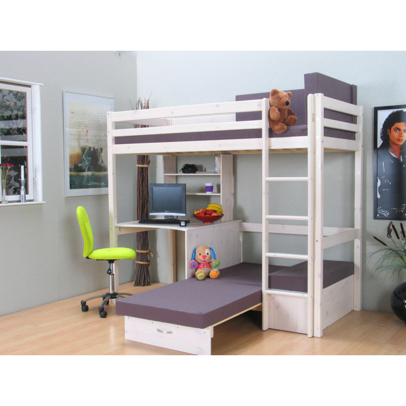 Harriet Bee Hochbett Devin Kids Mit Couch 90 X 200 Cm Wayfair De