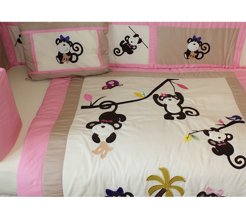 sock monkey crib bedding