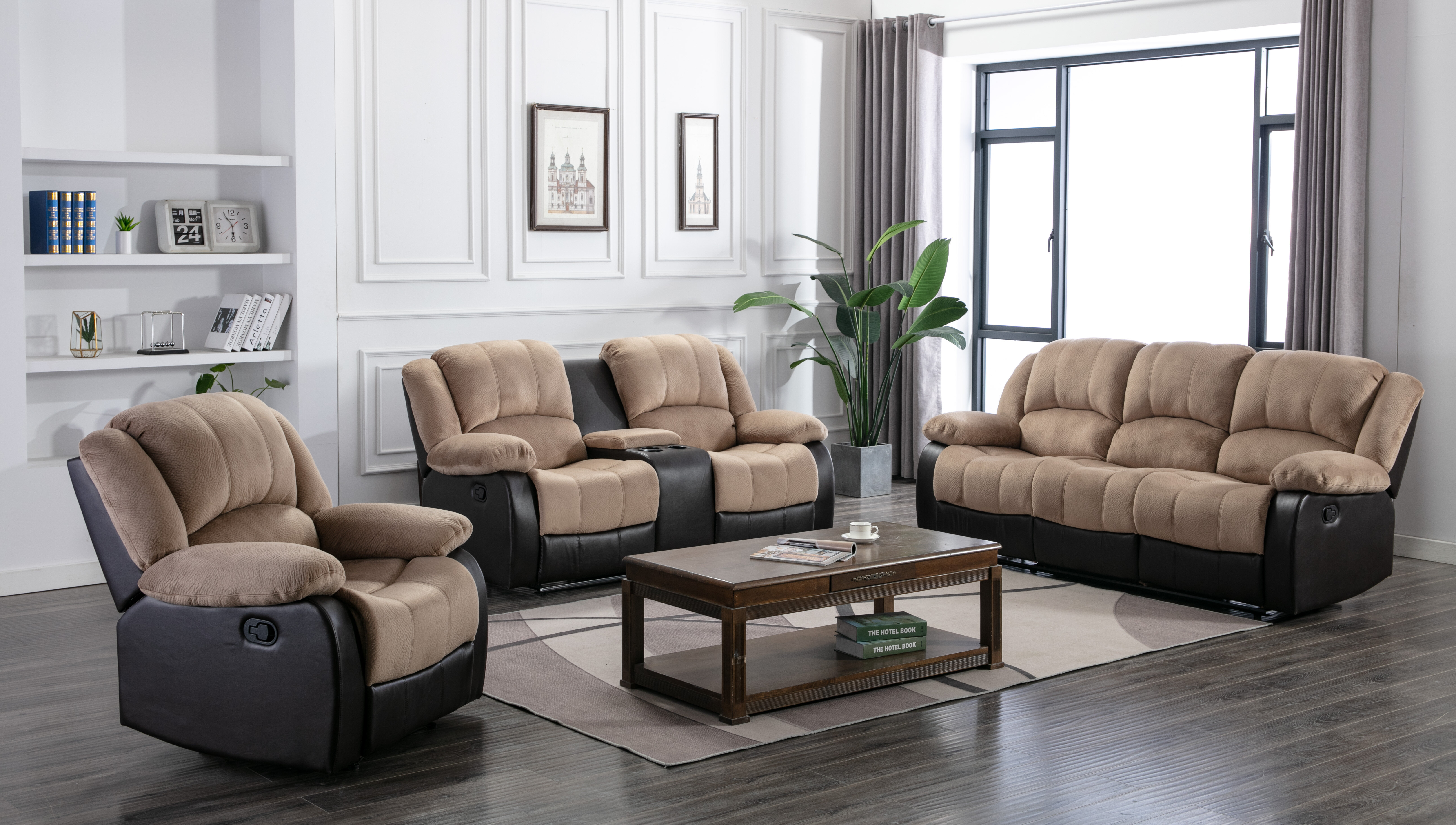 Winston Porter Perrysburg 3 Piece Leather Match Reclining Living Room Set Reviews Wayfair