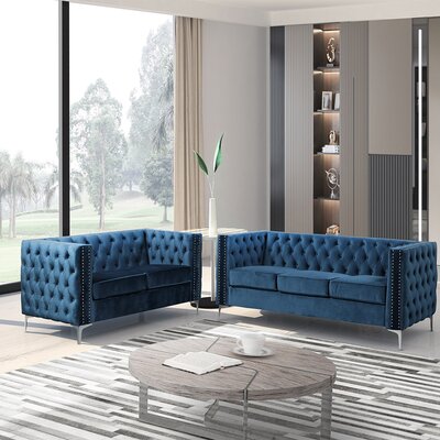 House of Hampton® Etheredge 2 Piece Standard Living Room Set & Reviews ...
