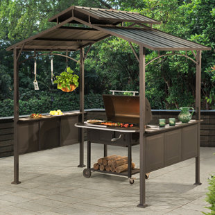 Go to store & view more images Kent 8 Ft. W x 5 Ft. D Steel Grill Gazebo by Sunjoy