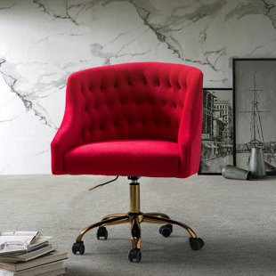 red velvet desk chair