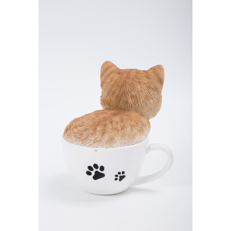Hi Line Gift Ltd Teacup Kitten Tabby Figurine Reviews Wayfair Ca