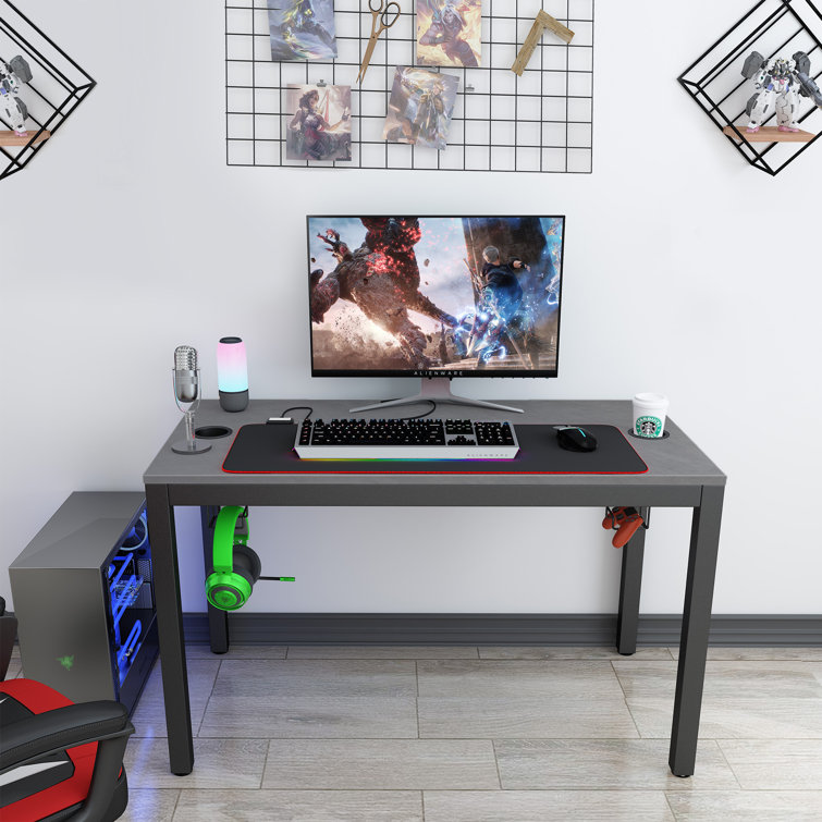 black ash computer desk