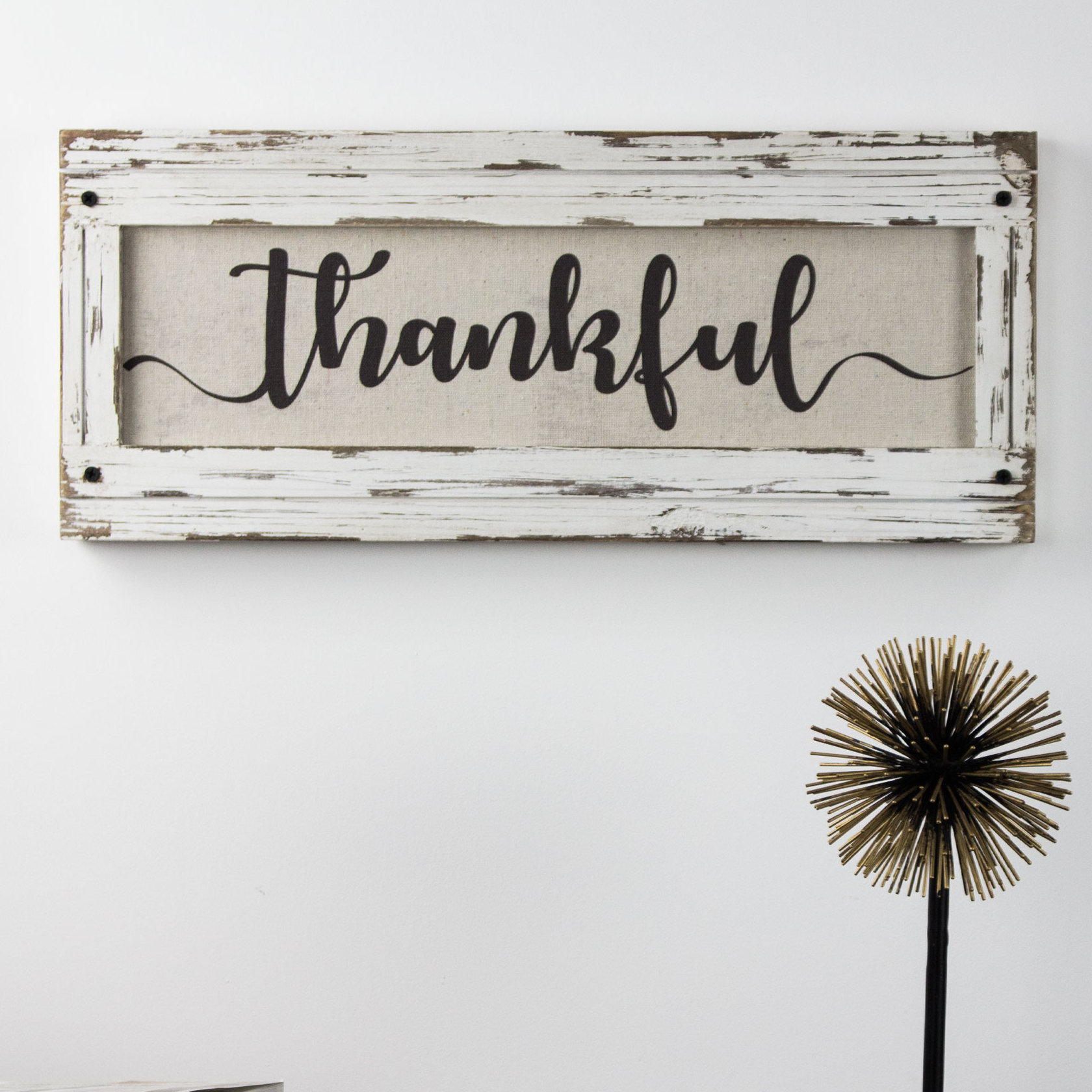 Gracie Oaks Thankful Wood Framed Inspirational Canvas Sign Gracie Oaks Thankful Wood Framed Inspirational Canvas Sign Farmhouse Wall Décor Reviews Wayfair