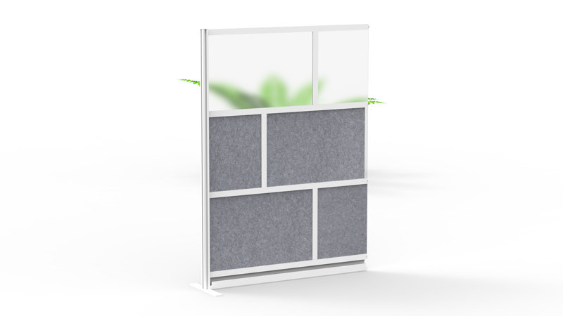 Harmony Modular Room Divider Wall System - 53" x 70" Add-On Wall Size: 70"H x 53"L