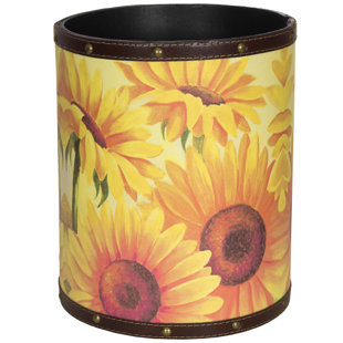 Go to store & view more images Oriental Furniture Sunflower Garden 2.9 Gallon Waste Basket