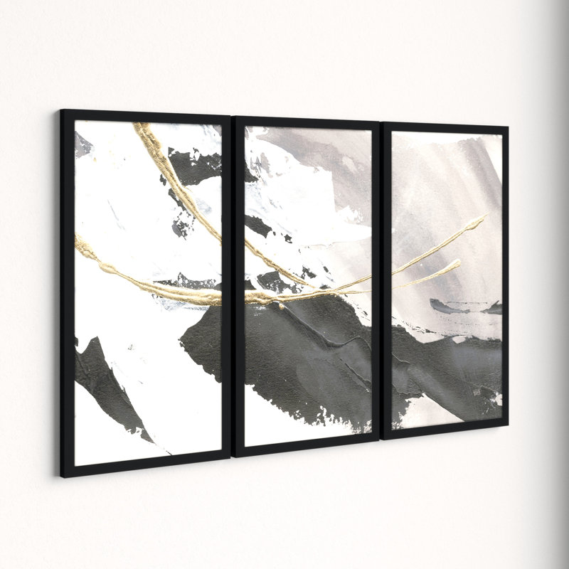 Gilded Arcs I 3 Piece Picture Frame Multi Piece Image Print Set On Plastic Acrylic Reviews Allmodern