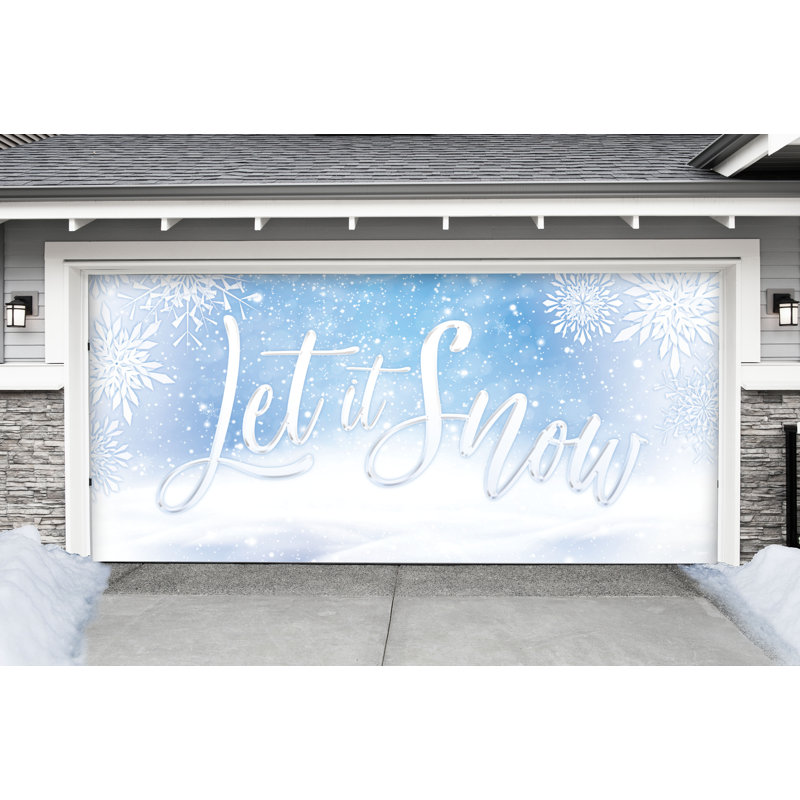 The Holiday Aisle Let It Snow Door Mural With 192 W Wayfair