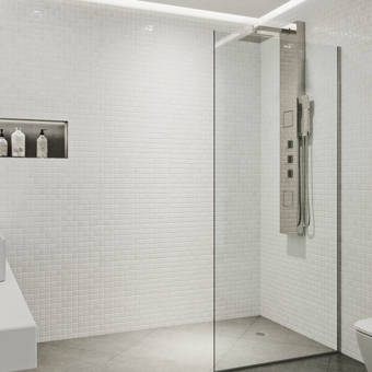 Glass Warehouse 78 H Frameless Fixed Glass Panel Reviews Wayfair