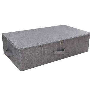 AMX Washable Folding Under Bed Shoe Box Dark Gray Removable Divider Board with Transparent Lid 