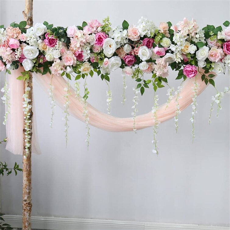 5x Silk Artificial Flower Wall Panel Blossom Floral Wedding Venue Shop Decor 