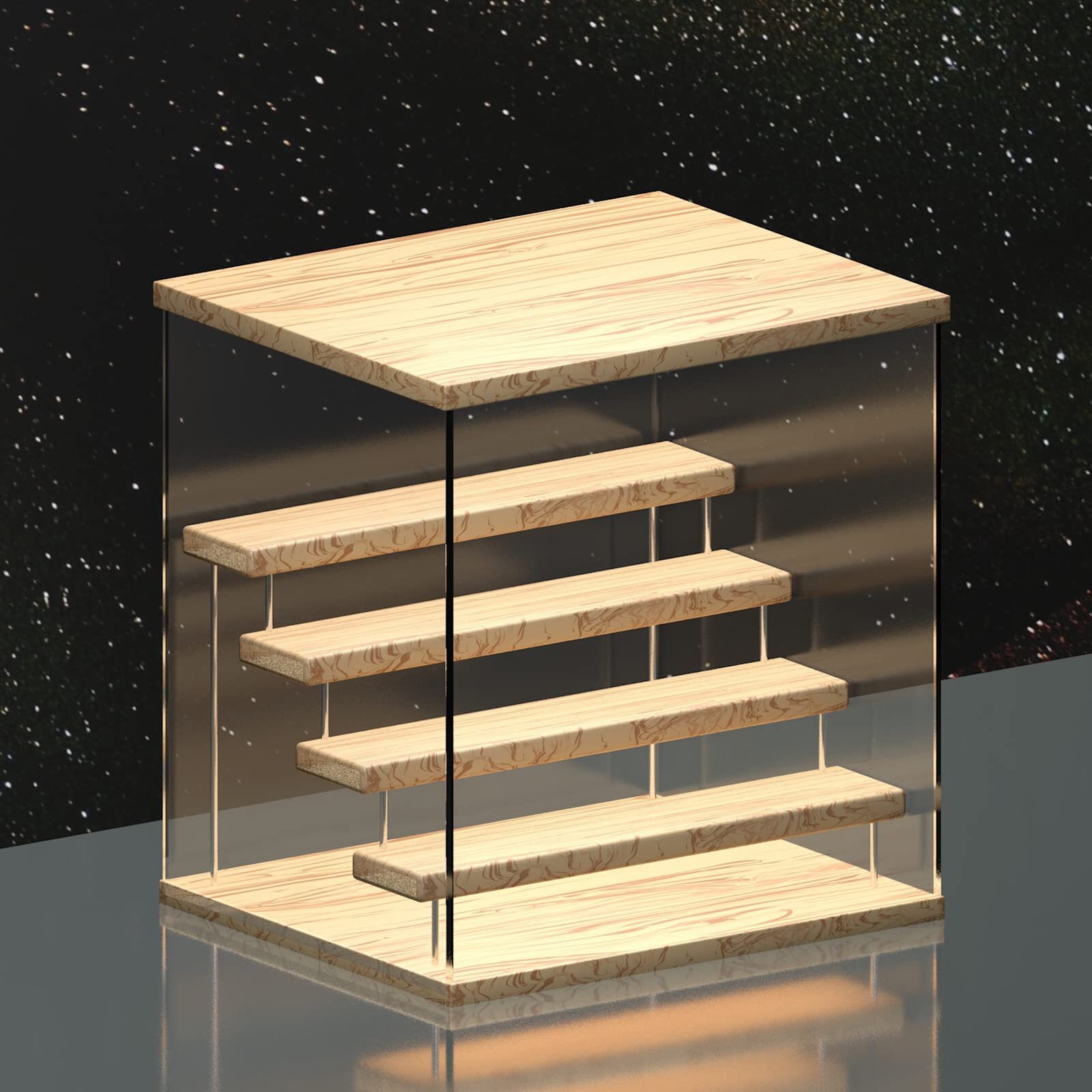 boîte dexposition-5 vitrine Acrylique Transparente de Figurines daction de vitrine de Jouet GROOMY Boîte de présentation de modèle modèle Anti-poussière