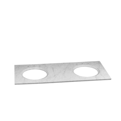 61" Double Bathroom Vanity Top Ronbow Top Finish: Cream Beige