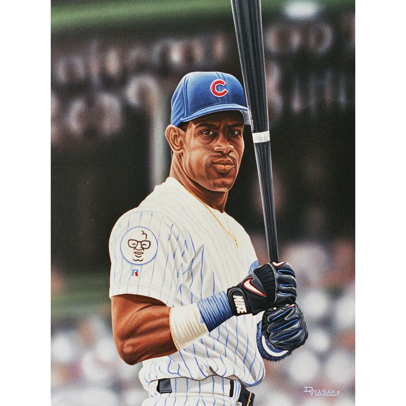 East Urban Home Sammy Sosa Chicago Cubs Oil Painting Print On
