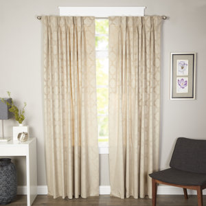 Goldsboro Geometric Room Darkening Thermal Pinch Pleat Single Curtain Panel