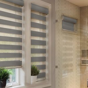 Buy Striped Granite Free-Stop Cordless Pleated Shade!