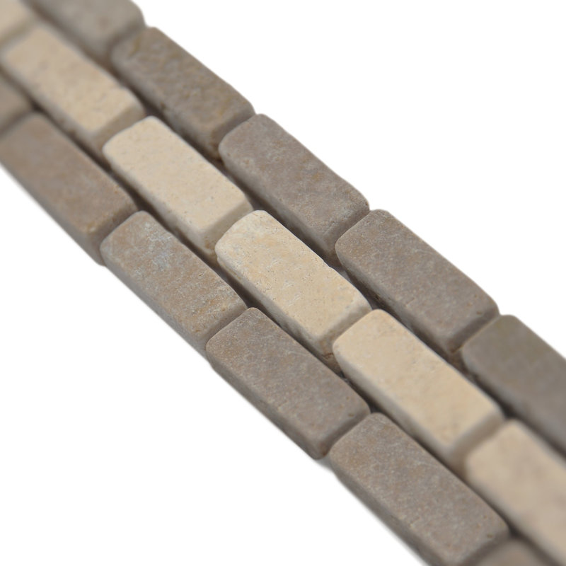 Nichetiles 1 X 12 Travertine Noce Chiaro Border Tile In Tumbled