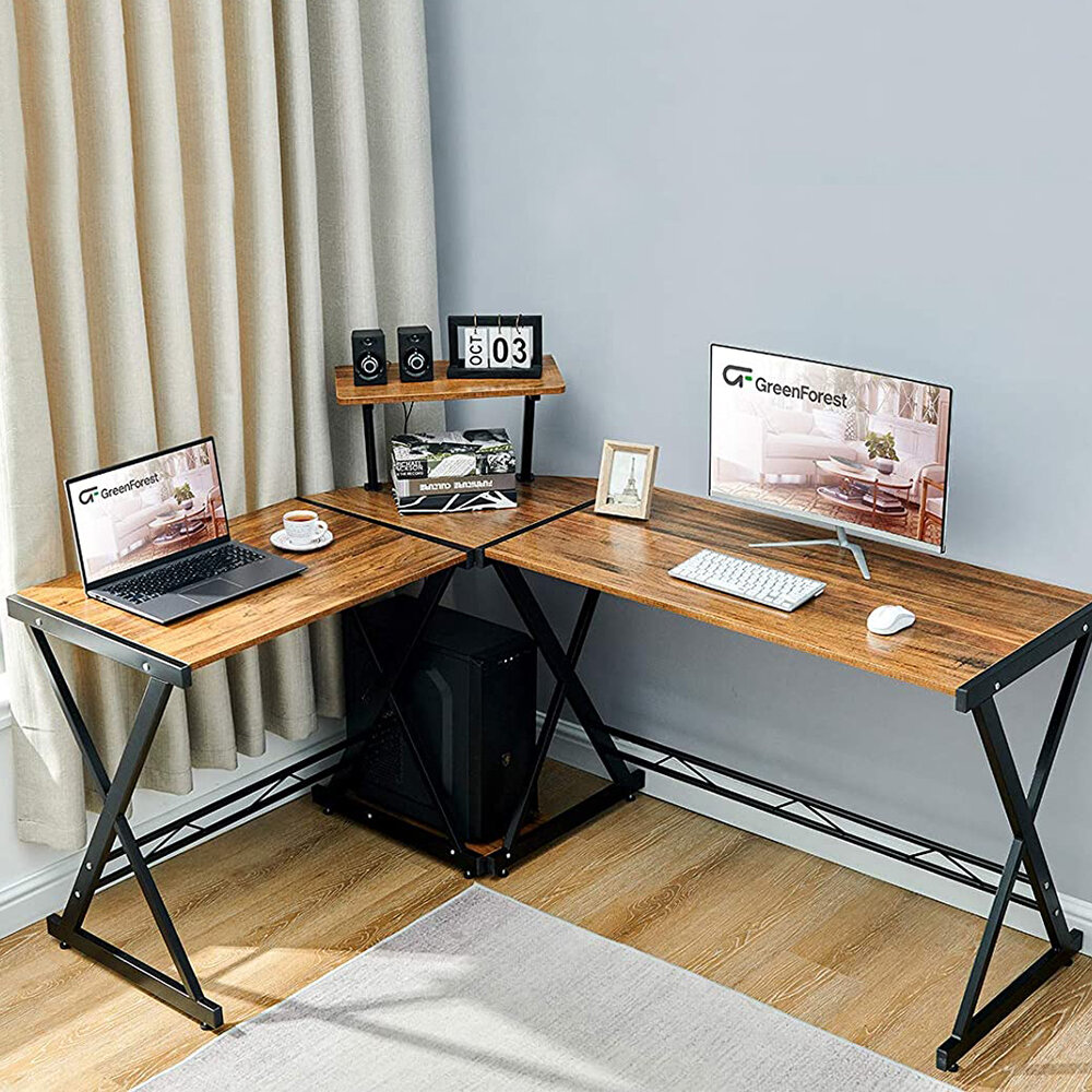 computer table with leg space