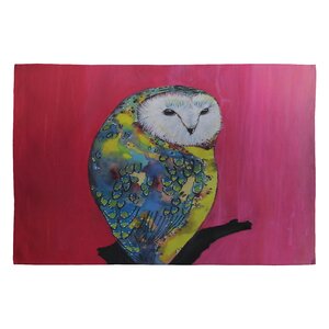 Clara Nilles Owl on Lipstick Novelty Rug