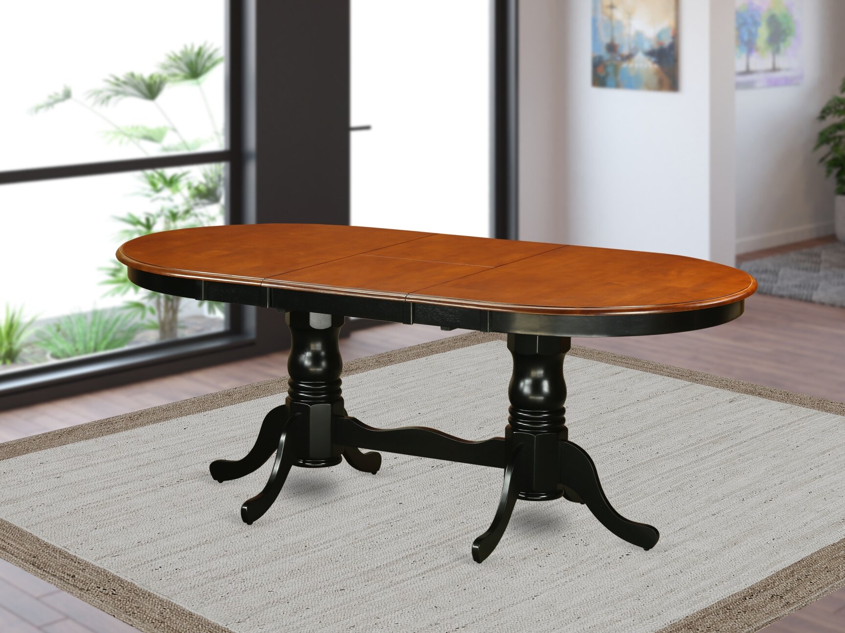 wonderly pedestal extendable dining table