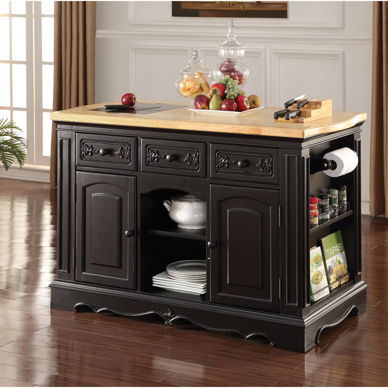 Colourtree Ariuk Kitchen Cabinet Black Granite Cutting Board Wayfair