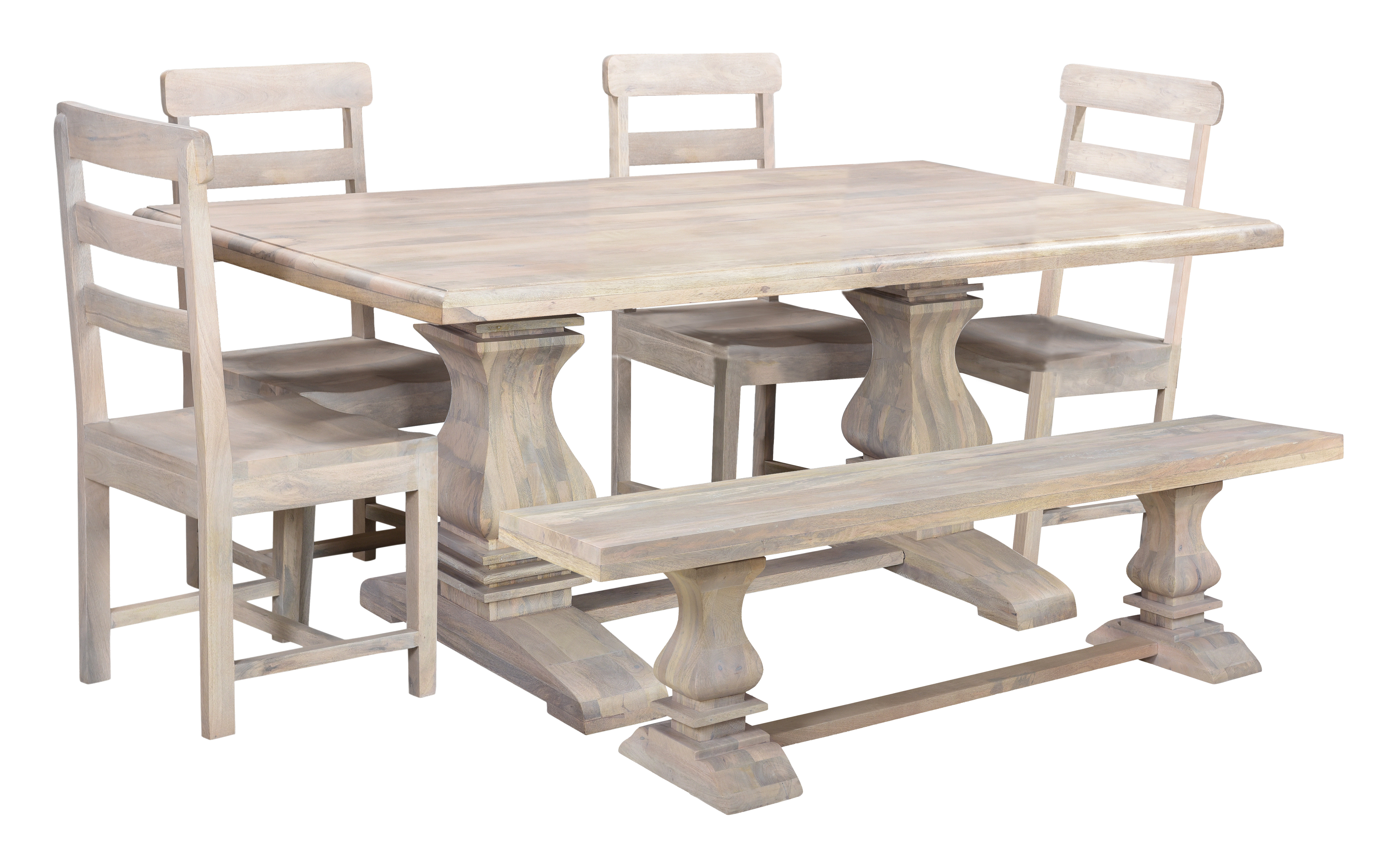 One Allium Way Defreitas 6 Piece Mango Solid Wood Dining Set Wayfair