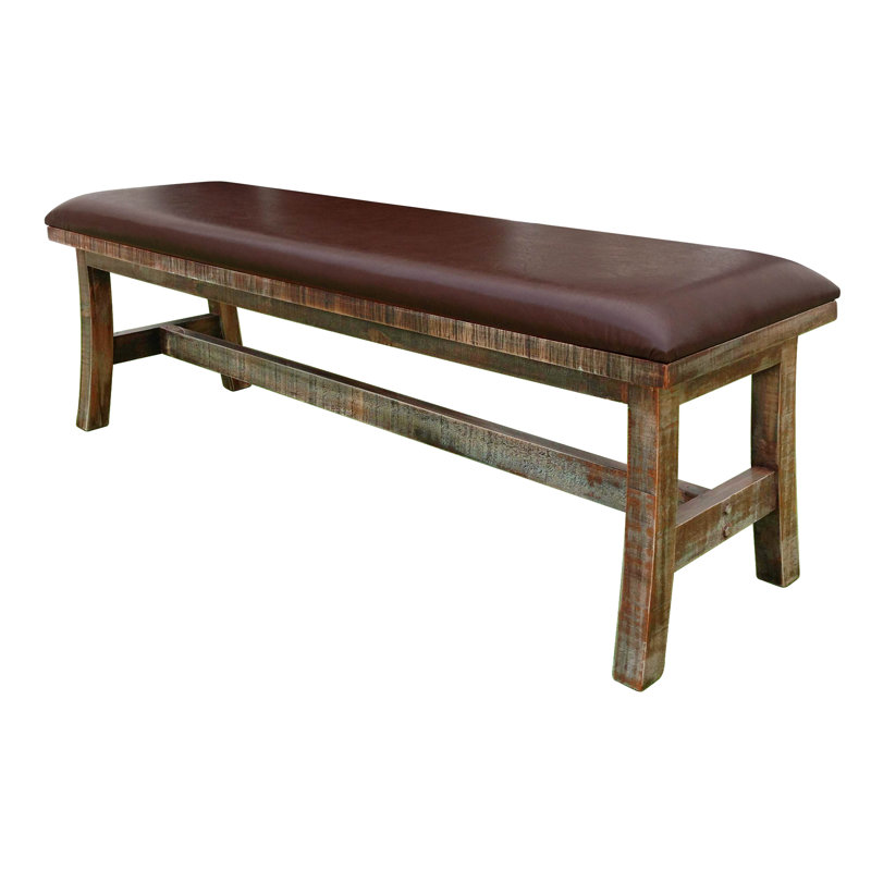 Breakfast Faux Leather Bench