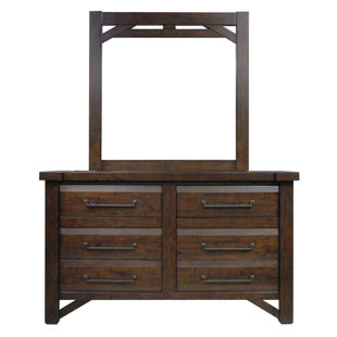 Go to store & view more images Bricelyn 6 Drawer Double Dresser with Mirror by Union Rustic