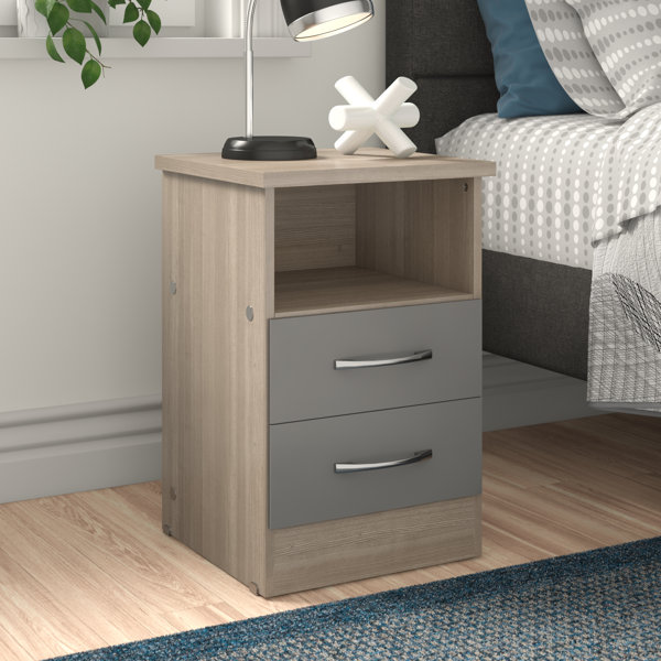 light grey gloss bedside table