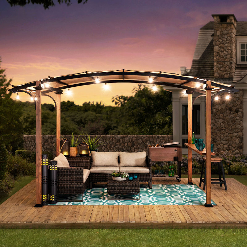 Sunjoy 10 Ft W X 8 Ft D Steel Grill Gazebo Reviews Wayfair