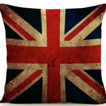 18x18 Union Jack Flag Dog Greater Swiss Mountain Dog Throw Pillow Multicolor 