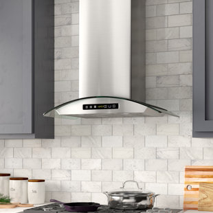 Stainless Elegant Modern Kitchen Stove 30 380 cfm convertible wall mount range hood