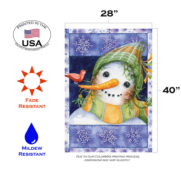Toland Home Garden Snow Kid 28 X 40 Inch House Flag Wayfair