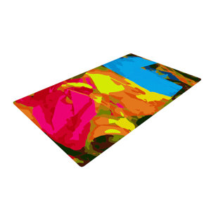 Matthias Hennig Colored Plastic Pink/Yellow Area Rug