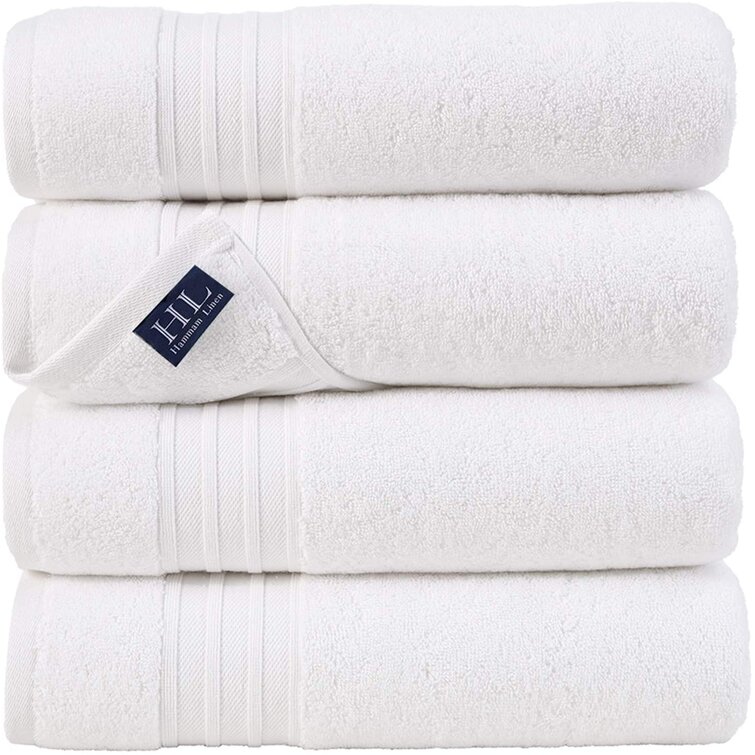 4 Piece 100% Turkish Cotton Super Soft and Absorbent Towel Set for Bathroom American Veteran Towels Bath Towel Set Luxury and Premium Quality 27x54 inch Double Stitched Black
