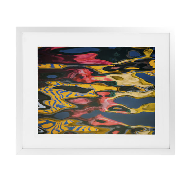 Wrought Studio Abstract Canal Reflections Venice Framed Graphic