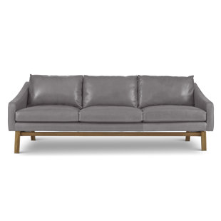 Grey Leather Sofas You Ll Love Wayfair Quickview