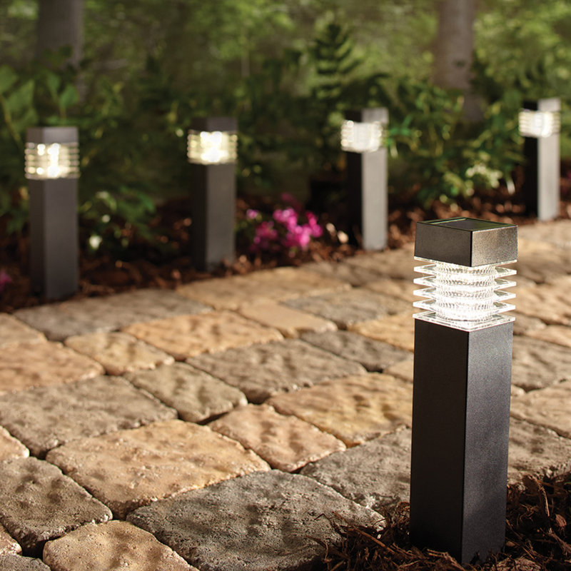 Sterno Home Black Solar Bollard Lights 6 Pack Reviews Wayfair Sterno Home Black Solar Bollard Lights