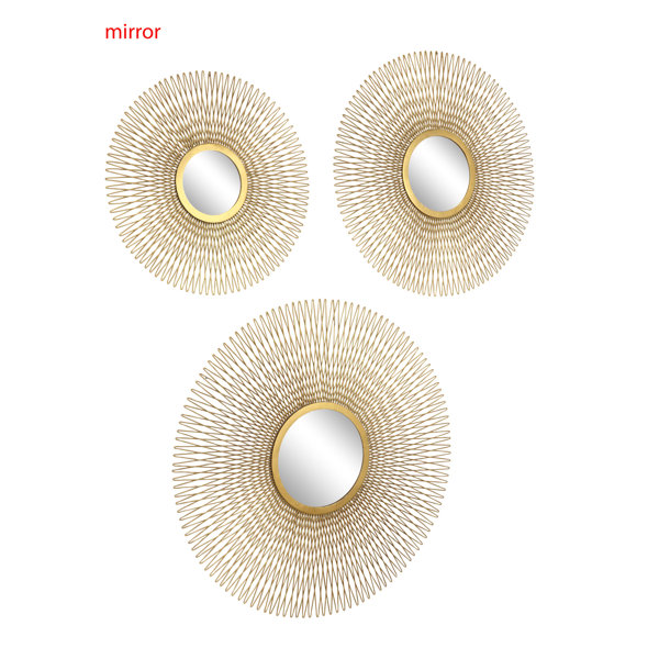 Set Of 3 Mirrors Wayfair This set of three rounded mirrors comes in different sizes to create. set of 3 mirrors