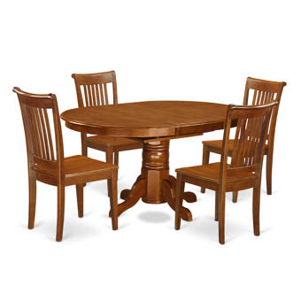 August Grove Spurling 7 Piece Solid Wood Dining Set Reviews Wayfair