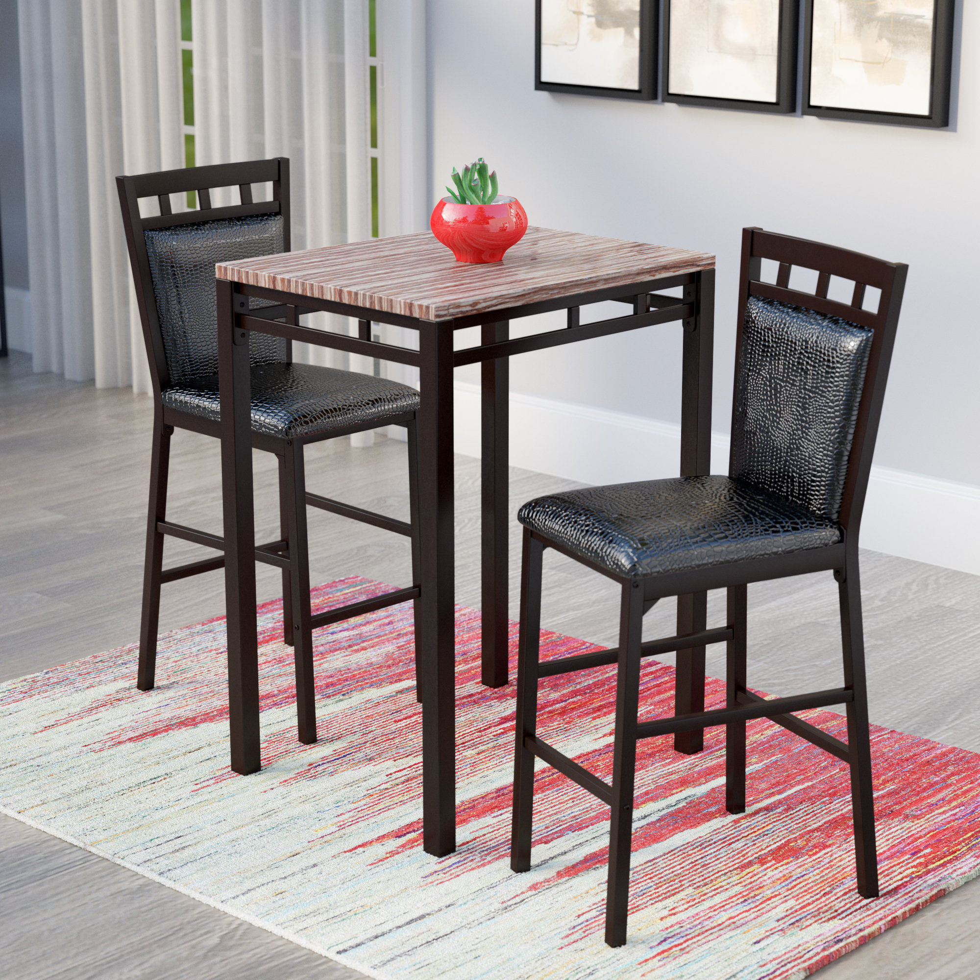 Latitude Run Eric 3 Piece Dining Set Reviews