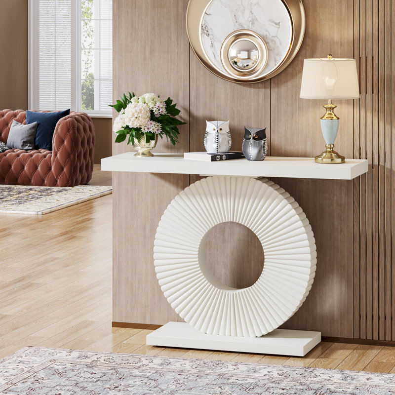 Cahner 39.37" Console Table Color: White