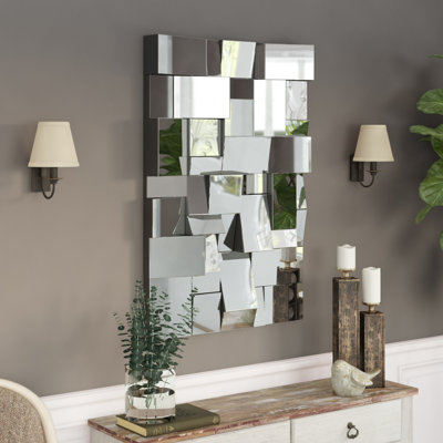 Pennsburg Rectangle Modern and Contemporary Beveled Accent Wall Mirror