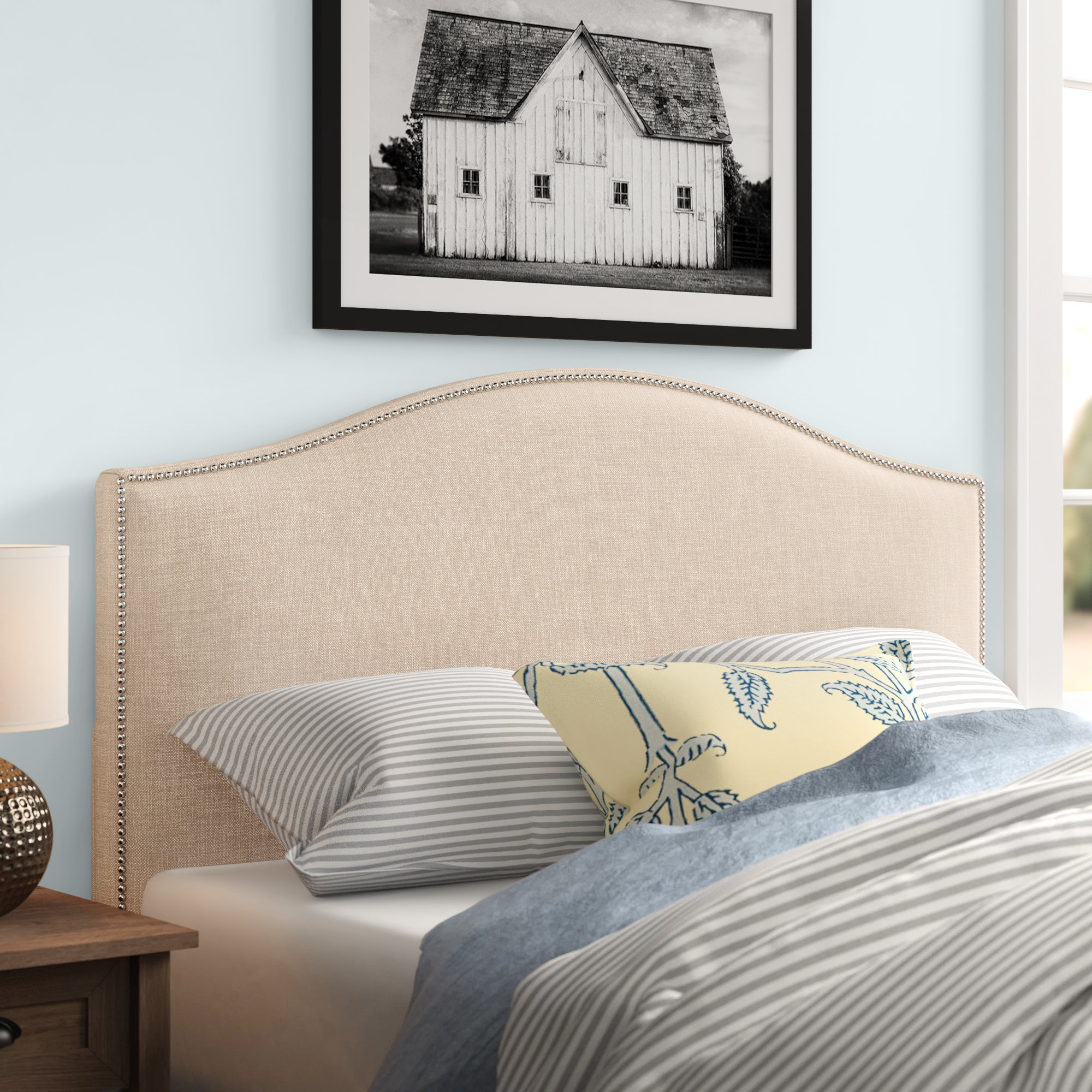 Three Posts Pine Plains Upholstered Panel Headboard Reviews Wayfair