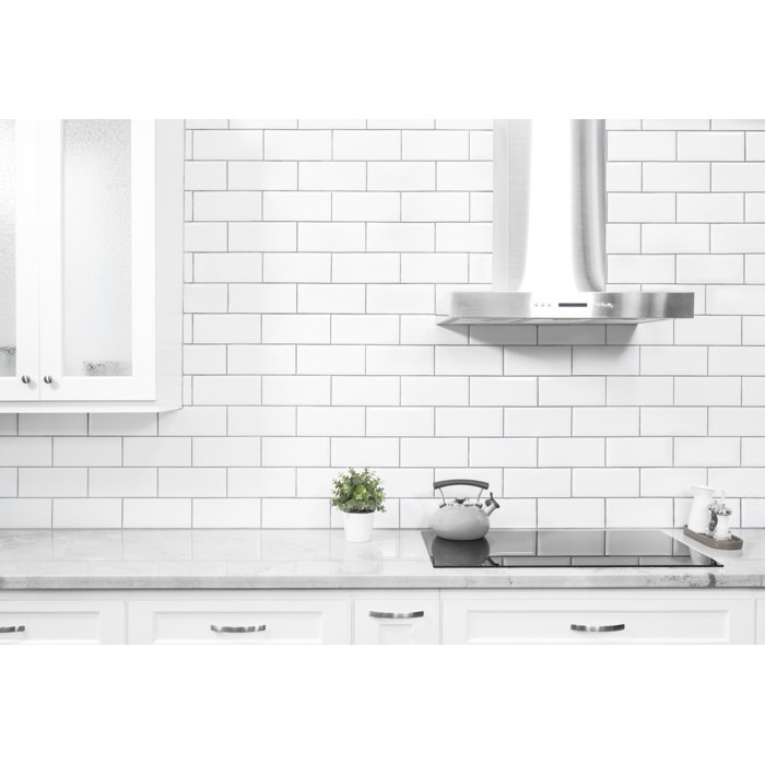 Nantucket 3 X 6 Ceramic Subway Tile In Gloss Ice White Nantucket 3 X 6 Ceramic Subway Tile In Gloss Ice White