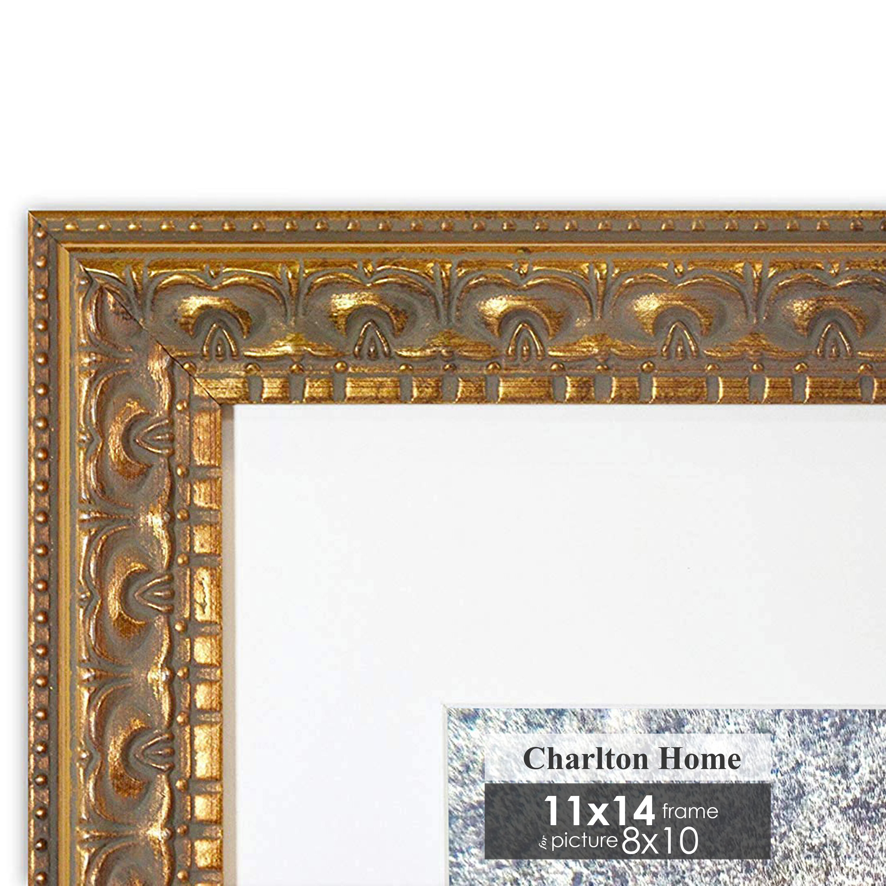 Charlton Home Golden State Art 11x14 Ornate Bronze Gold Colour