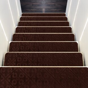 casa pura Carpet Stair Tread Mats 15 piece Set Large, 25 x 65 cm | Multiple Sizes and Colours London Grey 