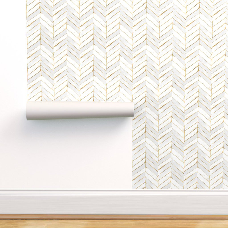 Mercer41 Omara Geometric Chevron Removable Peel And Stick