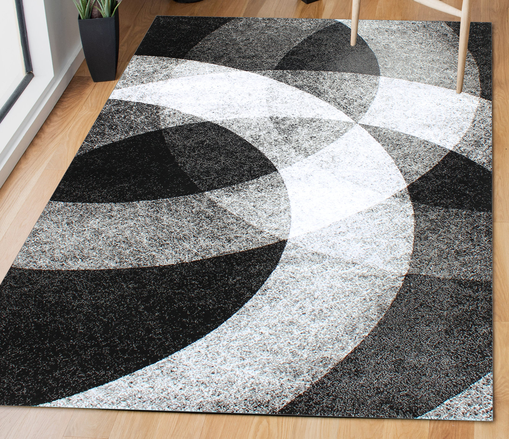 Orren Ellis Jep Abstract Gray Area Rug Wayfair